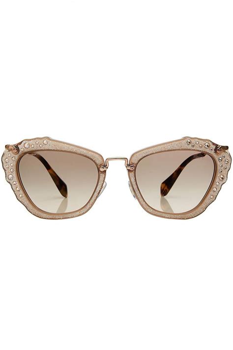 miu miu noir glitter sunglasses|Miu Miu glasses.